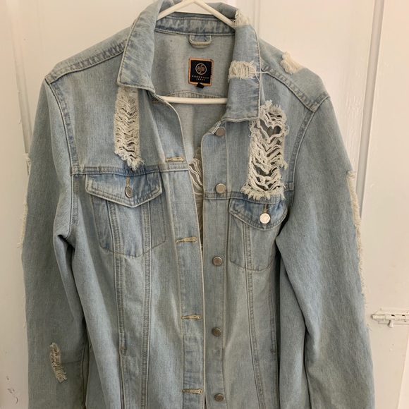 Windsor distressed jean jacket Large - Picture 2 of 6